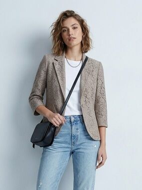 NWT The Limited Women's Taupe Lace Blazer size S